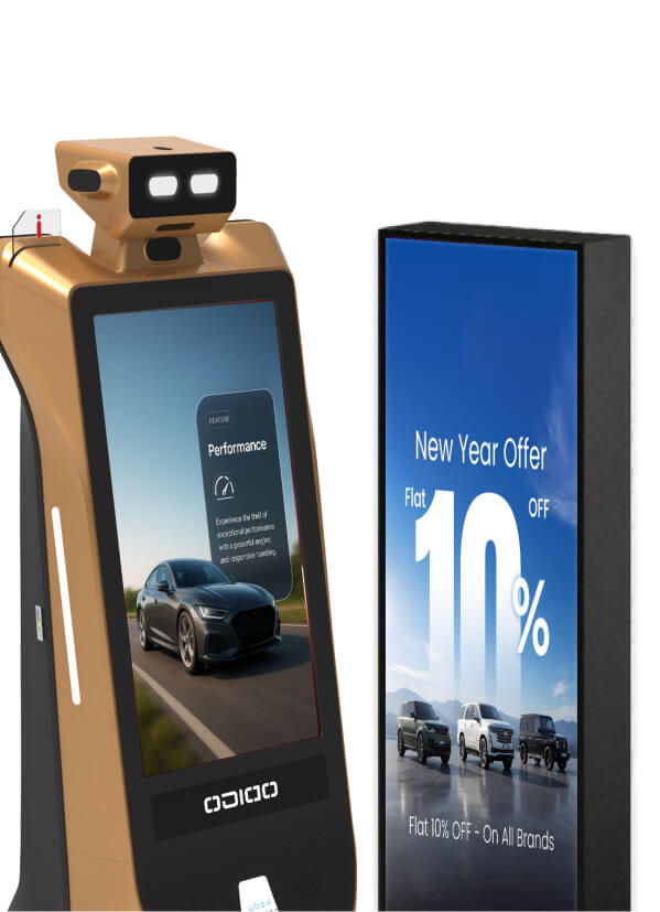 advertising robot and digital screen